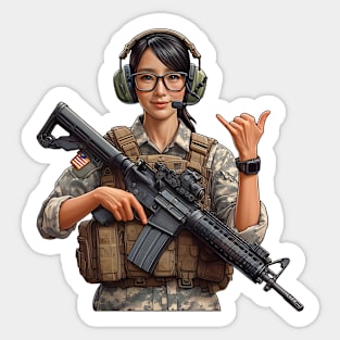 Tactical Girl Sticker